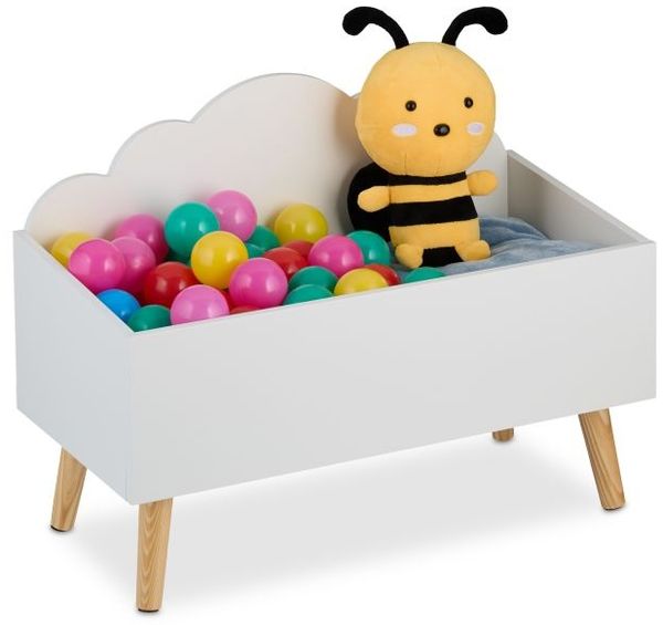 Relaxdays Kindertruhe Wolken-Design