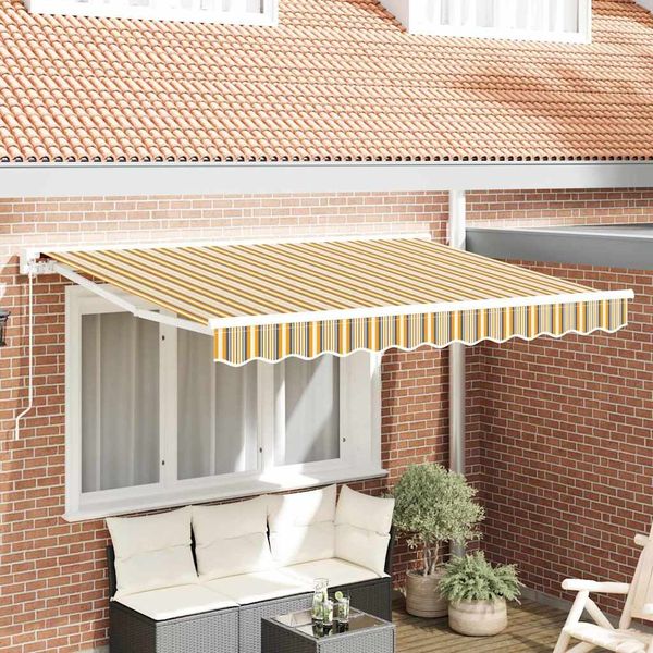 vidaXL Markisenrahmen Gelb und Grau 250x200 cm 3329415