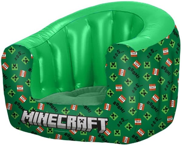Minecraft Aufblasbarer Kindersessel 64 × 70 × 85 cm Sitzmöbel für Kinderzimmer