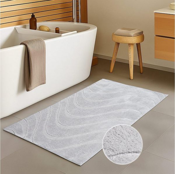 Carpet City Badematte BAT400, Badteppich uni, Höhe 11 mm, rutschhemmend beschichtet, fußbodenheizungsgeeignet, Polyester, rechteckig, Teppich Badezimmer, Badvorleger, Anti-Rutsch, Waschbar, Duschmatte