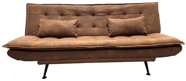riess-ambiente Schlafsofa JAZZ 190cm braun – 3-Sitzer Sofa mit Bettfunktion, Microfaser, modern, Einzelartikel 1 Teile, komfortable Ausziehcouch mit Polsterung – ideal fürs Gästezimmer
