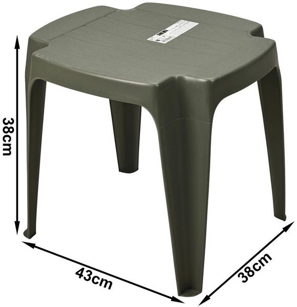 Progarden Sitzhocker Gartenhocker Fußhocker Knie 43x38x38 cm Grün 2 er Set (2 St), 2 Stk, 43x38x38cm, Dunkelgrün, Vierbeiner, Standsicher