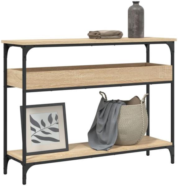 vidaXL Konsolentisch mit Ablage Sonoma-Eiche 100 x 29 x 75 cm Holzwerkstoff 837718