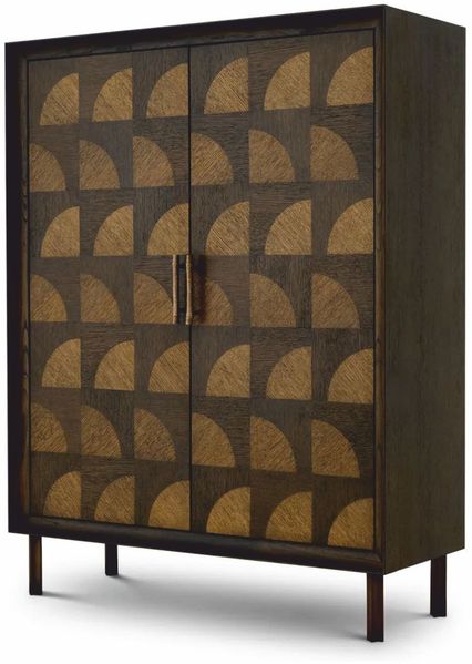 Casa Padrino Luxus Schrank mit 2 Türen Braun H. 170 cm - Luxus Möbel
