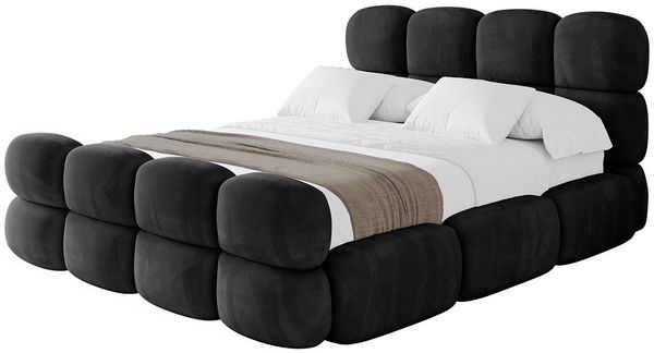 ALTDECOR Polsterbett NOMA-Z (Polsterbett mit Bettkasten und Lattenrost, Boxbett mit Matratze), Doppelbett mit Stauraum, Bett mit Kopfteil