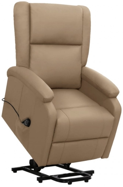 vidaXL Sessel mit Aufstehhilfe Cappuccino-Braun Kunstleder [329691]