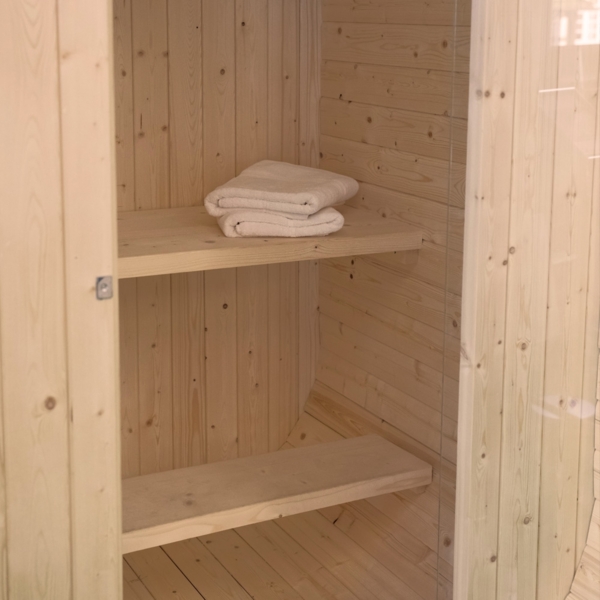 HOME DELUXE Outdoor Sauna CUBE S - 194 x 120 cm für 2 Personen Bild 3