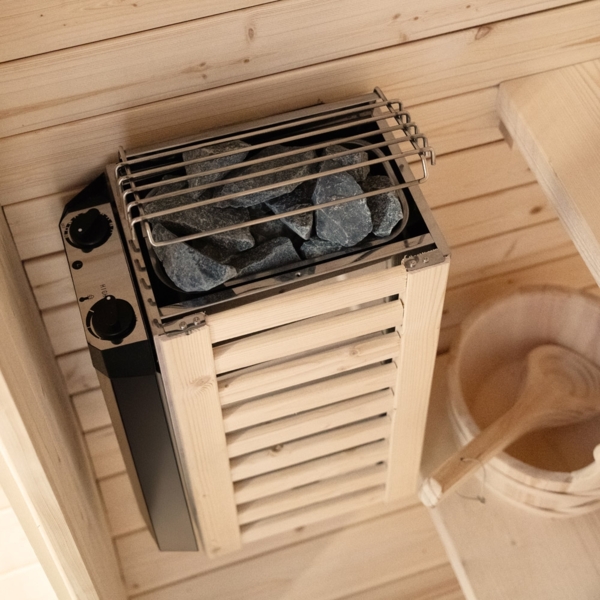 HOME DELUXE Outdoor Sauna CUBE S - 194 x 120 cm für 2 Personen Bild 4