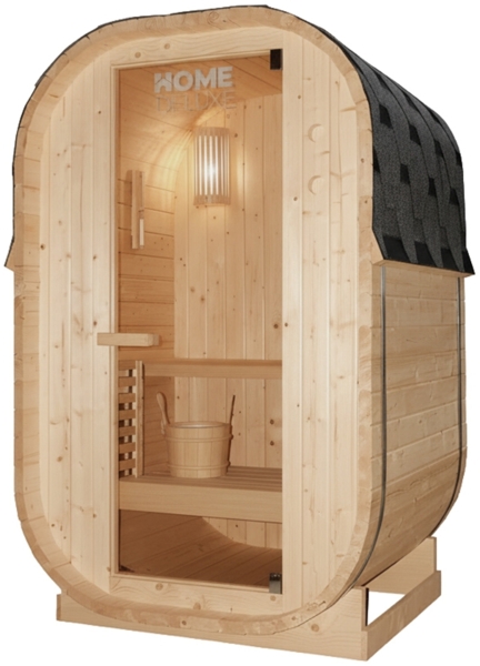 HOME DELUXE Outdoor Sauna CUBE S - 194 x 120 cm für 2 Personen Bild 12