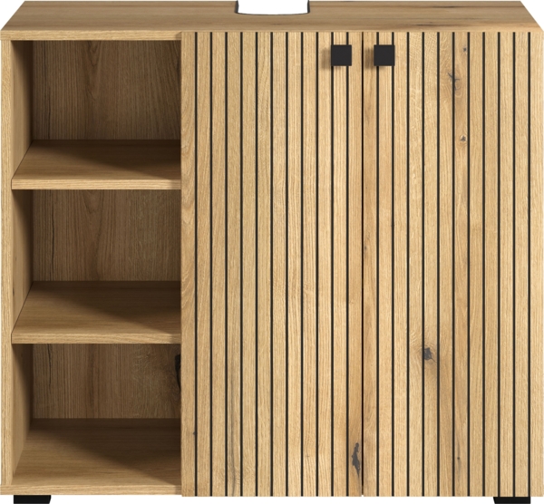trendteam Waschbeckenunterschrank (Waschbeckenunterschrank) Unterschrank Badschrank 90 x 79 x 53 cm