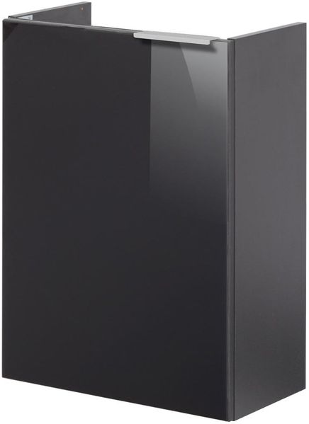 FACKELMANN SBC KARA Waschbeckenunterschrank Gäste WC 45 cm breit, Anthrazit, Türanschlag links