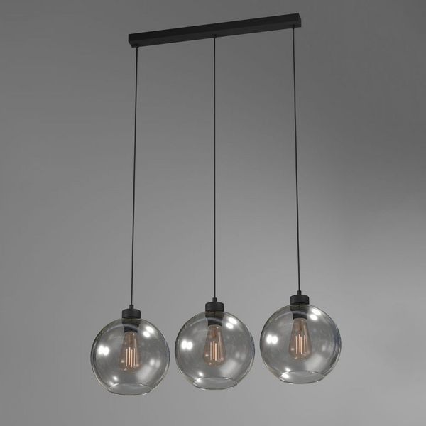 famlights Pendelleuchte famlights, Pendelleuchte Zoe in Graphit E27 3-flammig