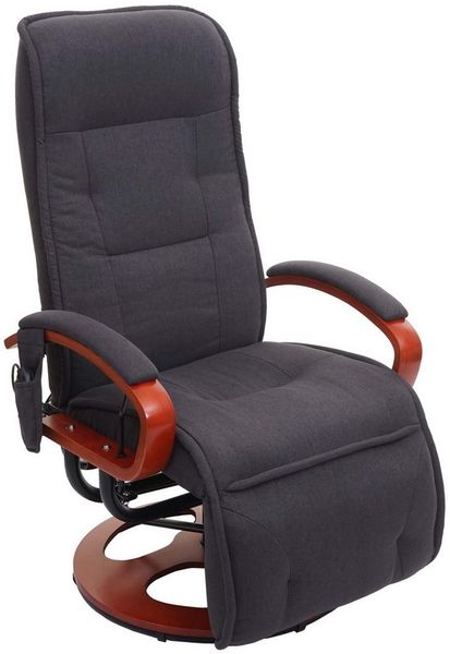 PROREGAL® Massagesessel Relaxliege ATHENE mit Massagefunktion, Bezugmaterial, Farbe, Rückenfläche verstellbar, 360° drehbar, 8-Punkt-Massage