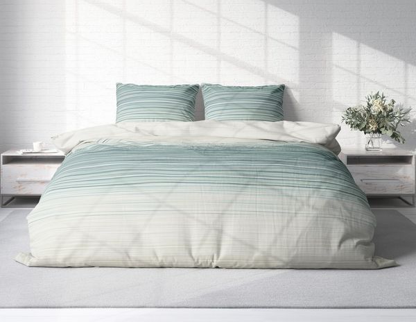 One Home Bettwäsche Modern, Renforcé, 3 teilig, Streifen und gestreift, Baumwolle Doppelbett