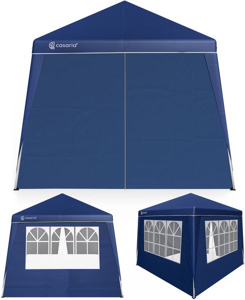 CASARIA® Set 3x3m Pavillon und 4x Seitenteil blau