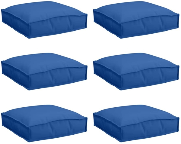 vidaXL Kissen 6 pcs Königsblau 40 x 40 x 8 cm Oxford-Stoff 42001605