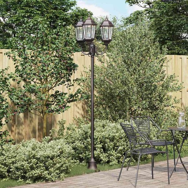vidaXL Garten-Licht Bronze 57 x 49 x 241 cm Aluminium und Glas 42000341