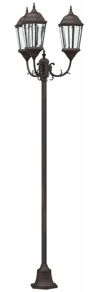 vidaXL Garten-Licht Bronze 57 x 49 x 241 cm Aluminium und Glas 42000341