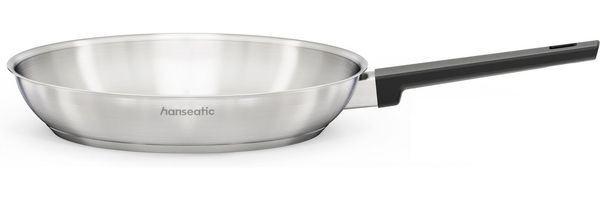 Hanseatic Bratpfanne SMART, Edelstahl 18/10 (1-tlg), ohne Beschichtung, energiesparend, für alle Herdarten, inkl. Induktion