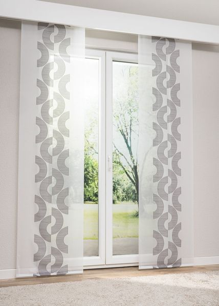 Lysel Schiebegardine Andoany in Steingrau, in der Größe (BxH) 60cm x 245cm