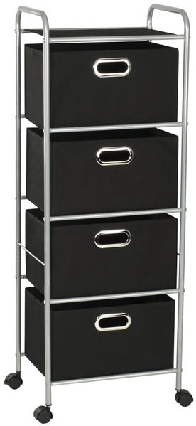 vidaXL Regal mit 4 Aufbewahrungsboxen Stahl und Vliesstoff 245750