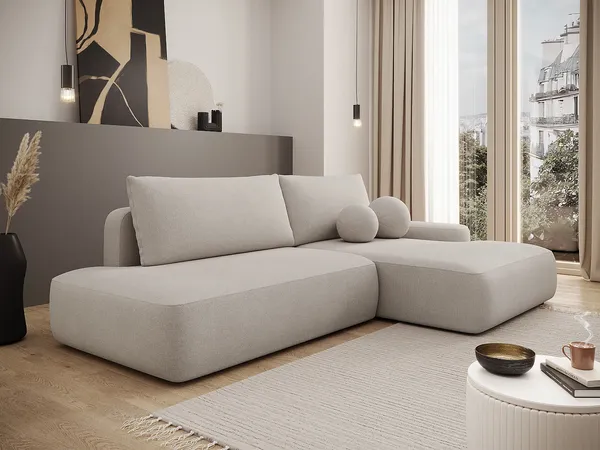Vente-unique - DAVISO Sofa Stoff Beige - B 164 cm x H 87 cm x L 276 cm