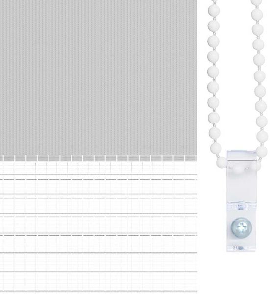 vidaXL Doppelrollo Hellgrau 70x150 cm Stoffbreite 65,9 cm Polyester 4014437 Bild 9