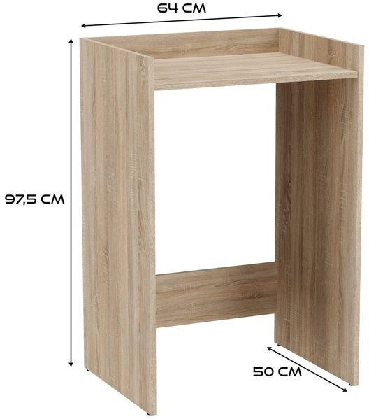 ibonto WASCHMASCHINENUMBAUSCHRANK MATTWEISS 64x97,5x50 cm (H 97.5 x T 50 x B 64 cm) Bild 2