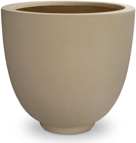 Polystone Ego Giant Pflanzgefäß mit Stein-Optik Ø 70 cm, Höhe 60 cm crème