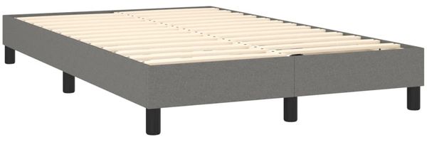vidaXL Boxspringbett mit Matratze Dunkelgrau 120x200 cm Stoff, Härtegrad: H2 [3140362] Bild 4