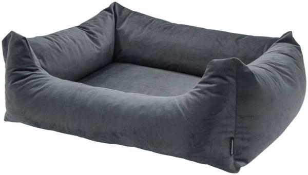 Madison Hundebett Velvet, Polyester, Grau, 100 x 80 x 25 cm