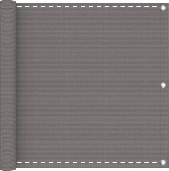 vidaXL Balkonsichtschutz Hellgrau 75 x 400 cm HDPE und Aluminium 4003245