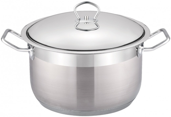 XXL Kochtopf Topf Ø36 Edelstahl mit Deckel 19L Induktion Cheffinger SS36-SH