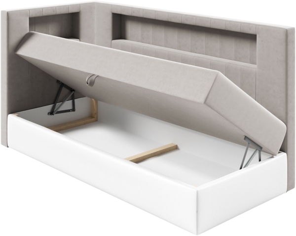 Boxspringbett 'Gladino Junior 3' rot 100x200 cm Links Bild 3