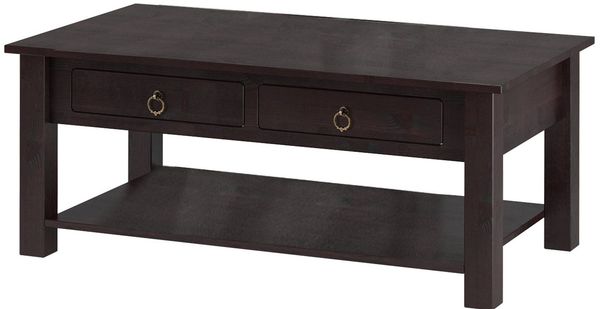 loft24 Couchtisch Inga, Wohnzimmertisch, 2 Schubladen, Kiefer, Landhausstil