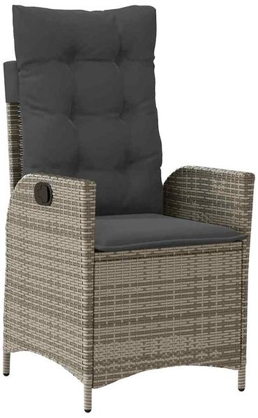 vidaXL Garten Essgruppe mit Kissen 5 pcs Grau Poly-Rattan 3380499 Bild 6