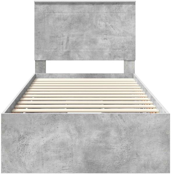 vidaXL Bettrahmen mit Kopfteil Beton Grau 90 x 190 cm Ingenieurs Holz 3409499 Bild 8