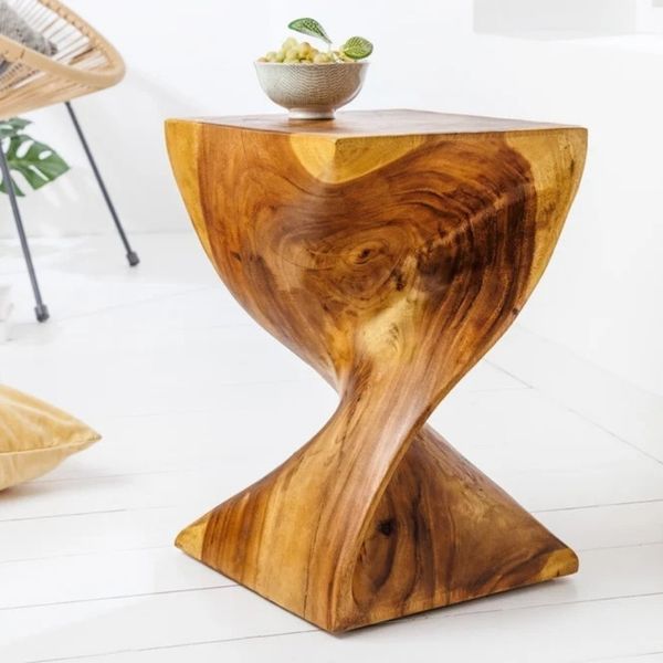 Beistelltisch BELFAST ca. H45cm Suar Natural Massivholz Telefontisch Deko Säule