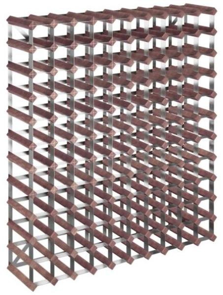 vidaXL Weinregal für 120 Flaschen Braun Massivholz Kiefer 340895