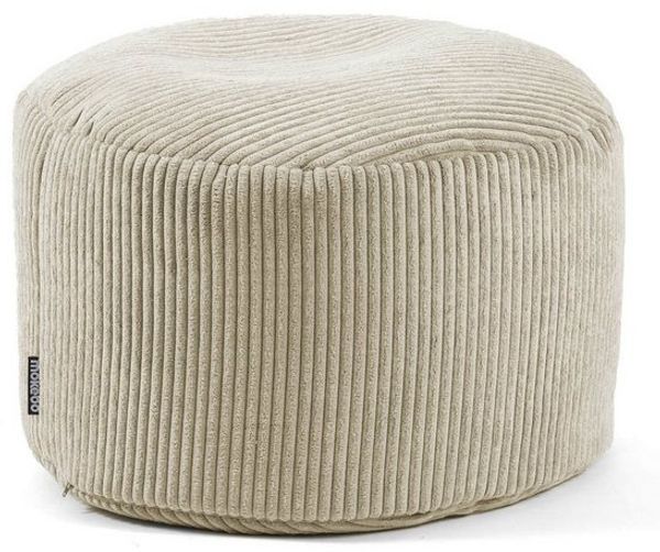 mokebo Pouf Der faule Lenz (aus Cordstoff), Sitzhocker XL, Bodenkissen, Fußhocker, Hocker, Sitzkissen in Beige Bild 4