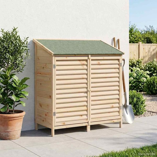 vidaXL Garten Shed Natur 106 x 56 x 113,5 cm Massivholz aus Fichte 42033456