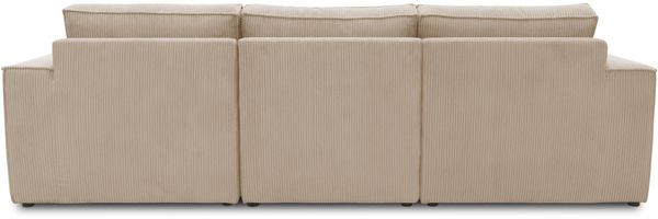 DOMO. collection Ecksofa 800 021, Couch in L-Form mit Cordstoff, Modulsofa mit Taschenfederkern, Sofa, Polsterecke, Eckcouch 273 x 172 x 85 cm (BxTxH), creme Bild 4