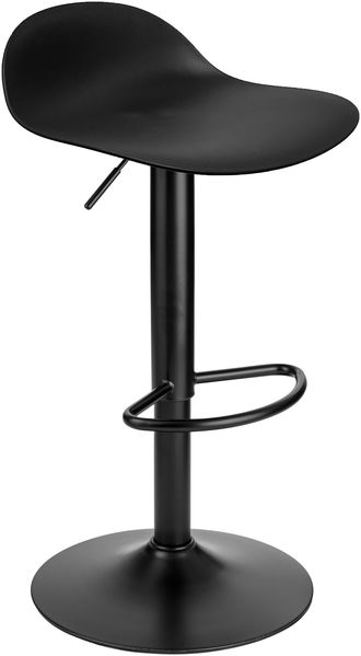 Baroni Home Barhocker mit Verstellbarer Höhe, Barstuhl mit kratzfester Boden und Fußablage, Tresenhocker für Küche, Restaurant und Bar, 41 x 40 x 64-86 cm, 1 Stück, Schwarz