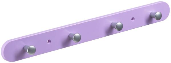 Hettich Garderobenleiste 4 Haken 38,0 x 4,0 x 0,8 cm rosa