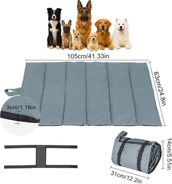 Youyijia Fellteppich 105 X 63cm Hundedecke für Unterwegs Hundematte Outdoor