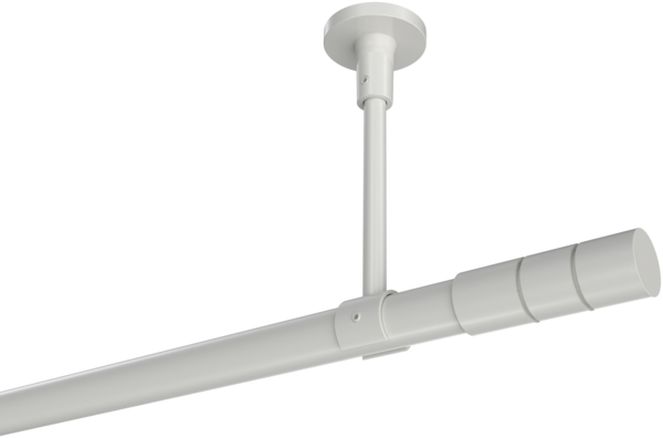 Gardinenstangen-Set Sonette Elanto 140 cm, 1-läufig, 20 mm Ø Weiß