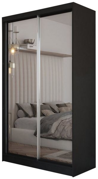 Compleo Schwebetürenschrank Compleo MOLDE 01, Kleiderschrank mit Spiegel 120 cm, Garderobe