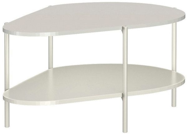 Beautysofa Couchtisch LUME MM-8 -zweistufige Struktur, Design-Wohnzimmertisch mit 2 Ablageflächen in organischer Form