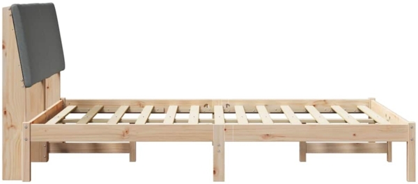 vidaXL Bettgestell Braun und Dunkelgrau 160 x 200 cm Massivholz Kiefer 3394369 Bild 5