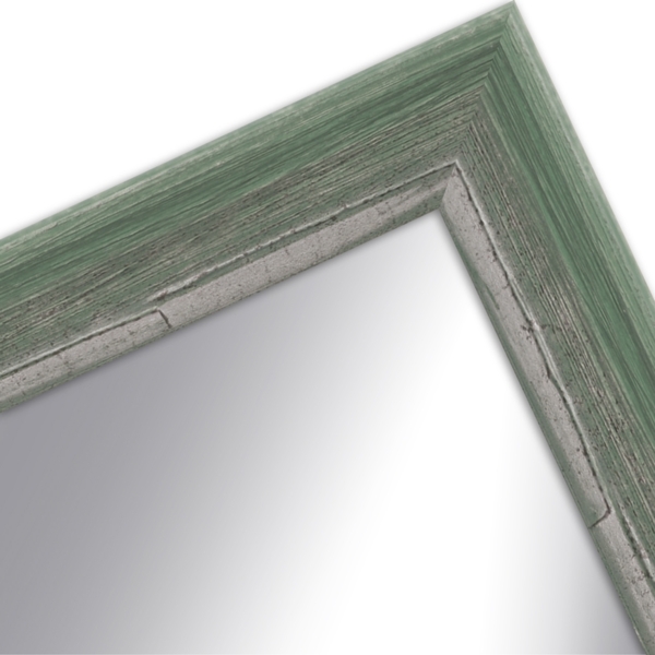 WANDStyle Wandspiegel H640 aus Massivholz in Grün 36 x 96 cm im Stil Shabby-Chic Bild 3